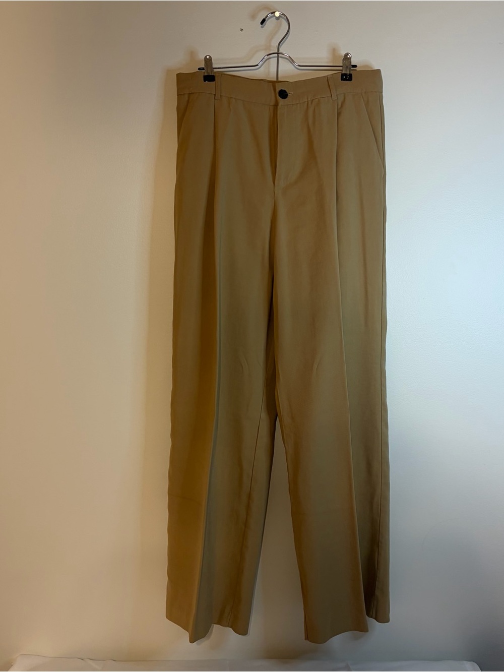 Zara Womens Straight Khaki Trouser - Sz XL
